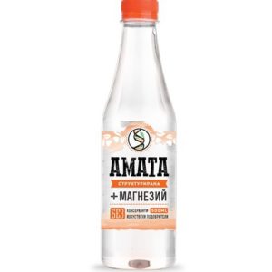 Структурирана алкална вода + МАГНЕЗИЙ АМАТА 0.5 л /12 бр. в стек/ (+€0.40 при доставка)
